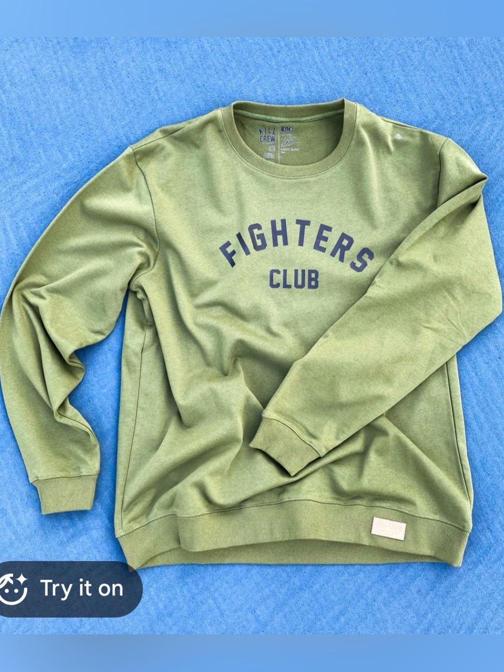 Kill Crew Fighters Club Army Green Sweatshirt Women’s Size Small